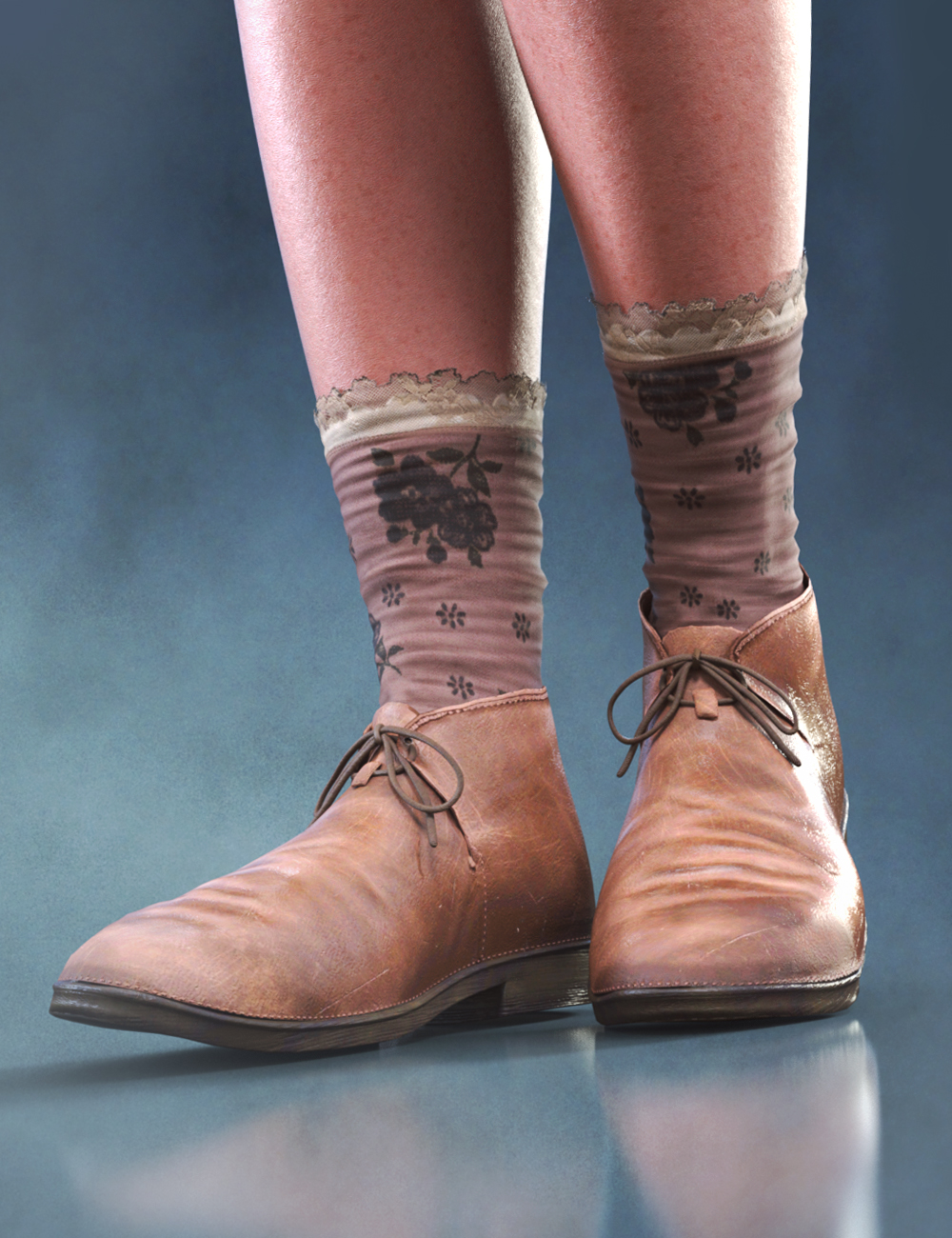 LA Village Shoes for Genesis 9 by: Laia, 3D Models by Daz 3D