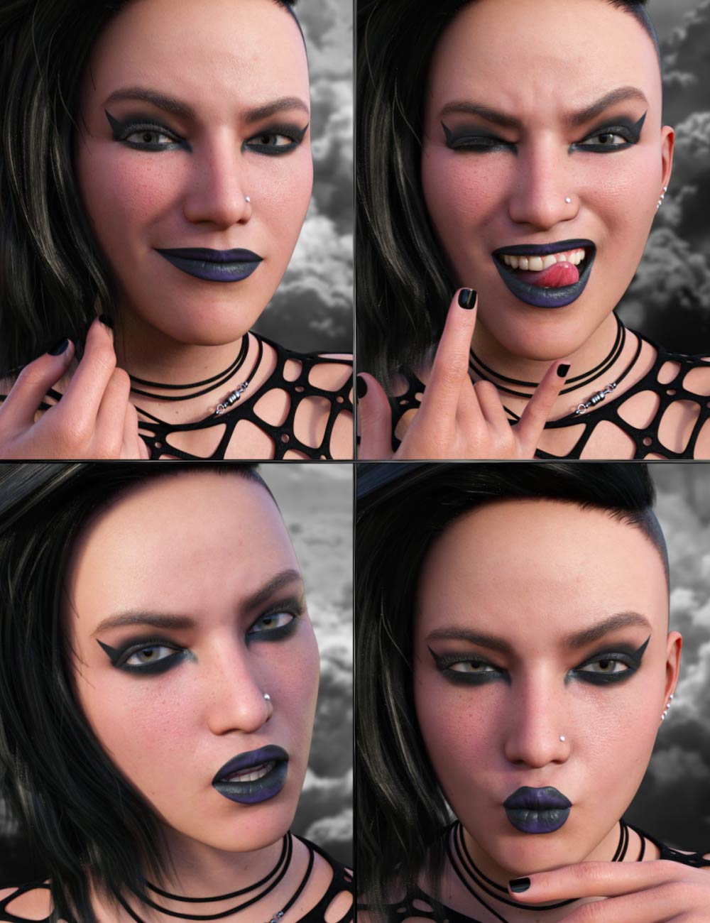 My Attitude Expressions for Genesis 8.1 Female by: JWolf, 3D Models by Daz 3D