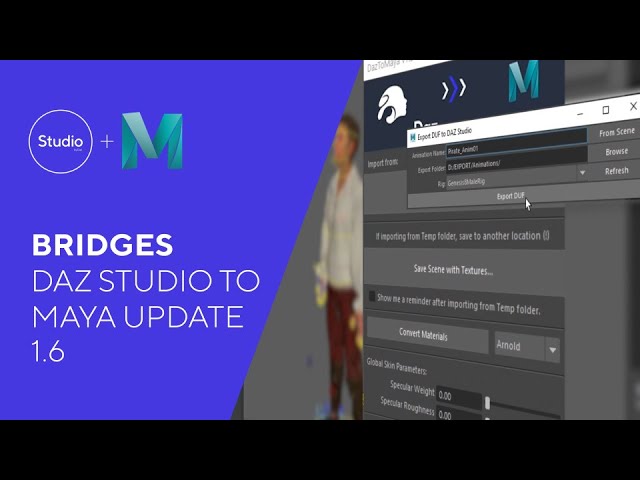 Daz Bridges Tutorial: Daz to Maya 1.6