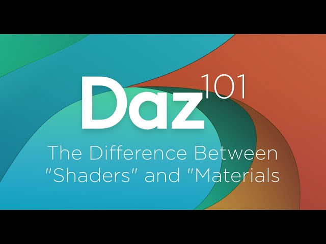 Daz 3D Tutorial: The Difference between "Shaders" and "Materials